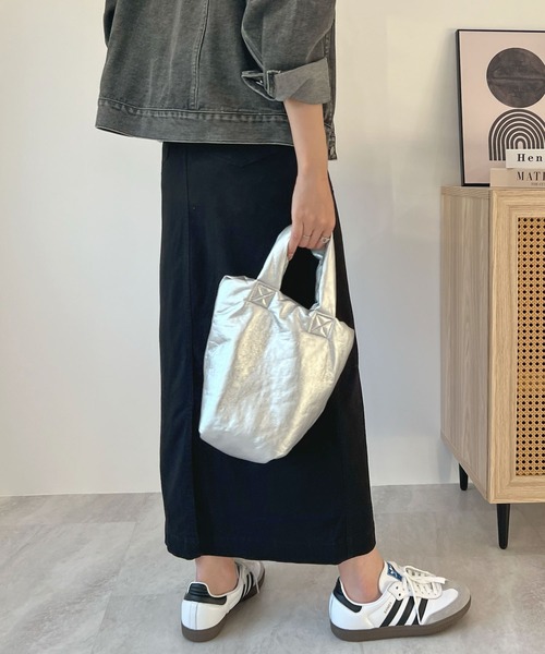 Futier land（フューティアランド）の「【新色追加】ベイカーロングスカート（スカート・レディース・ブラック/カーキ/オフホワイト・MEDIUM/LARGE）」の15枚目の写真