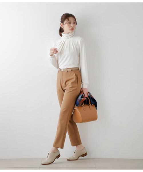 NEWYORKER(ニューヨーカー)の「TRストレッチツイル テーパードパンツ(その他パンツ・レディース・キャメル/ネイビー・11号/9号)」の19枚目の写真