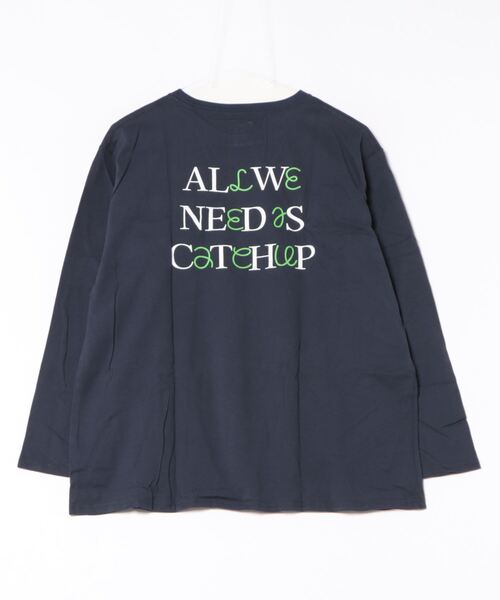 Catchup(ケチャップ)の「【Catchup】バックプリントロングTシャツ(大人サイズ)(Tシャツ/カットソー・レディース・オフホワイト/グリーン/ネイビー・S/M/L)」の11枚目の写真