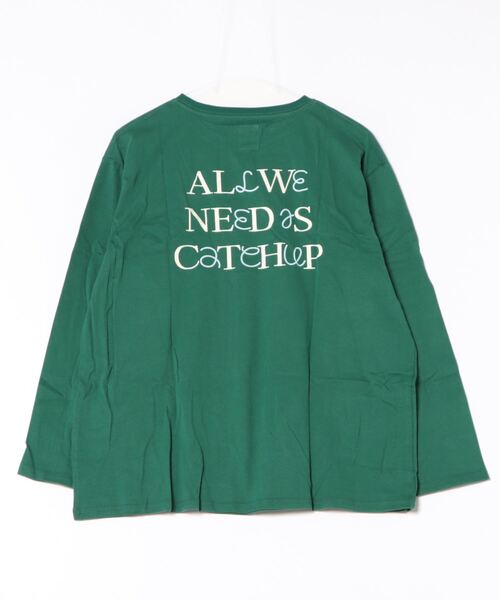 Catchup(ケチャップ)の「【Catchup】バックプリントロングTシャツ(大人サイズ)(Tシャツ/カットソー・レディース・オフホワイト/グリーン/ネイビー・S/M/L)」の12枚目の写真