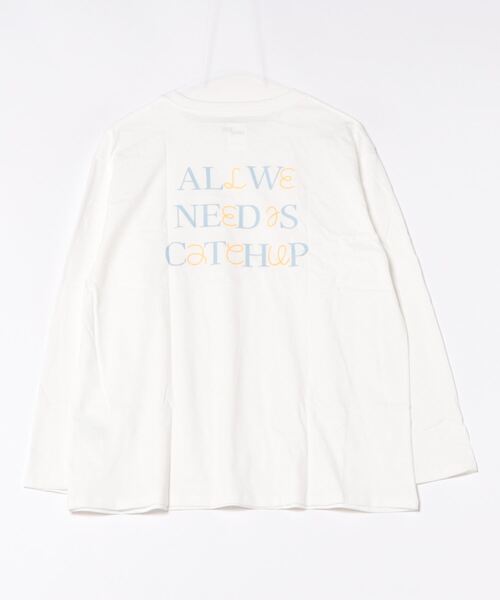 Catchup(ケチャップ)の「【Catchup】バックプリントロングTシャツ(大人サイズ)(Tシャツ/カットソー・レディース・オフホワイト/グリーン/ネイビー・S/M/L)」の13枚目の写真