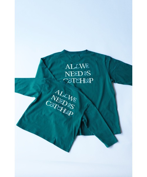 Catchup(ケチャップ)の「【Catchup】バックプリントロングTシャツ(大人サイズ)(Tシャツ/カットソー・レディース・オフホワイト/グリーン/ネイビー・S/M/L)」の2枚目の写真