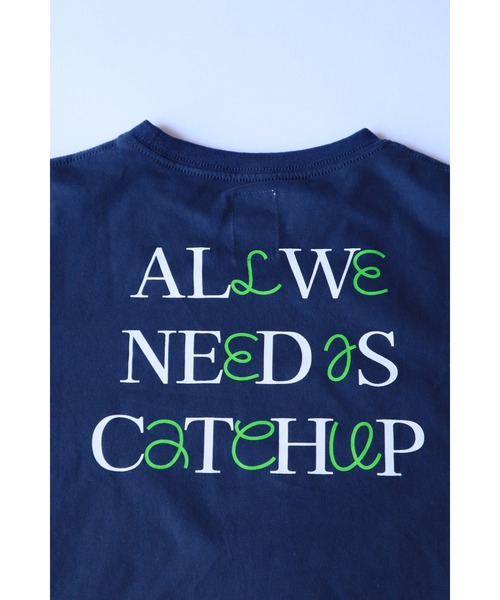 Catchup(ケチャップ)の「【Catchup】バックプリントロングTシャツ(大人サイズ)(Tシャツ/カットソー・レディース・オフホワイト/グリーン/ネイビー・S/M/L)」の5枚目の写真