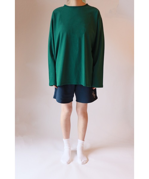 Catchup(ケチャップ)の「【Catchup】バックプリントロングTシャツ(大人サイズ)(Tシャツ/カットソー・レディース・オフホワイト/グリーン/ネイビー・S/M/L)」の7枚目の写真