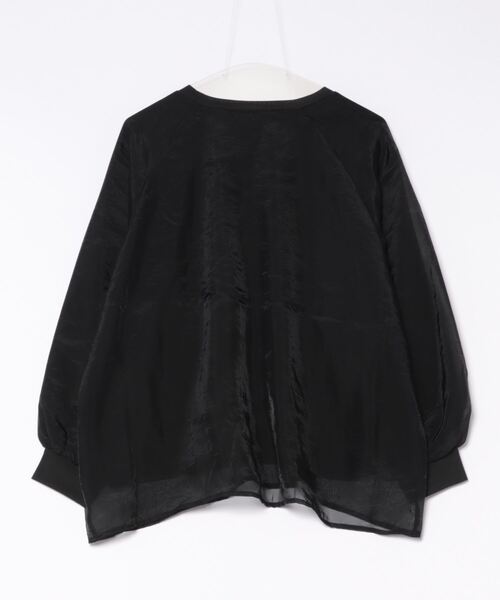 VitaFelice(ヴィータフェリーチェ)の「オーガンジーレイヤードトップス(Tシャツ/カットソー・レディース・ブラック/ベージュ系・FREE)」の22枚目の写真