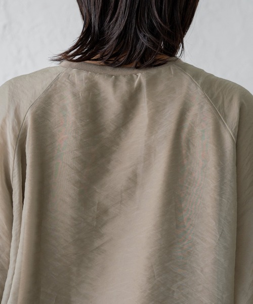 VitaFelice(ヴィータフェリーチェ)の「オーガンジーレイヤードトップス(Tシャツ/カットソー・レディース・ブラック/ベージュ系・FREE)」の19枚目の写真