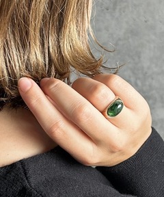 TOMWOOD Oval Green Marble トムウッド リング 56号 TOM WOOD 指輪 リング oval green marble ring トムウッド