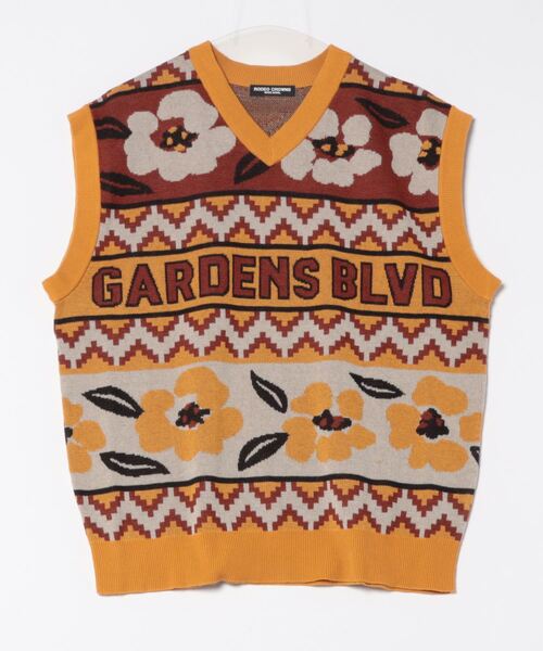 RODEO CROWNS WIDE BOWL（ロデオクラウンズワイドボウル）の「ジャガードニットベスト（ベスト・メンズ・ブルー系その他3/イエロー系その他・FREE）」の21枚目の写真