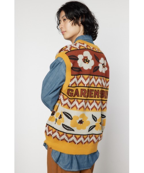 RODEO CROWNS WIDE BOWL（ロデオクラウンズワイドボウル）の「ジャガードニットベスト（ベスト・メンズ・ブルー系その他3/イエロー系その他・FREE）」の16枚目の写真