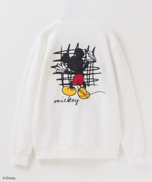 別注限定展開】DISNEY ミッキーバックサテントレーナー（スウェット