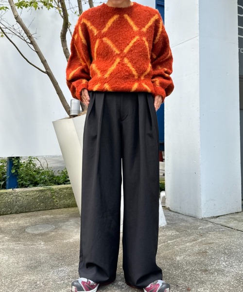 CIAOPANIC TYPY（チャオパニックティピー）の「【UNISEX】総柄モチーフアソートニット/WEB限定（ニット/セーター・メンズ・カーキ/ネイビー/レッド・MEDIUM/LARGE）」の11枚目の写真