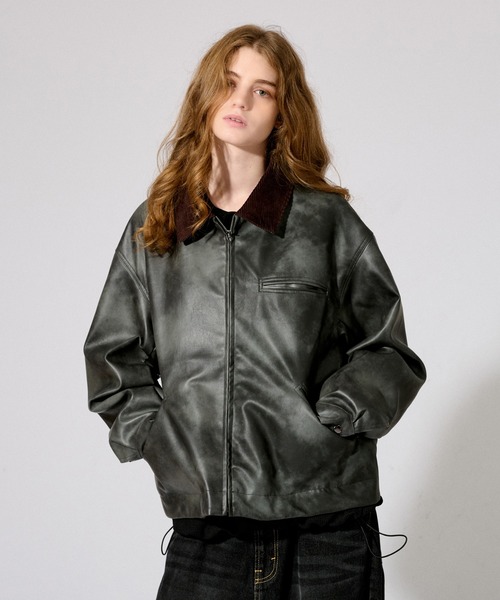 VINTAGE LIKE SHORT JACKET /ヴィンテージライクショート合皮