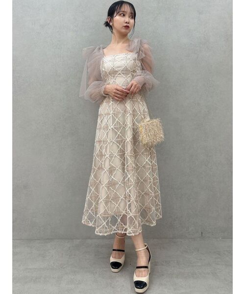 dazzlin（ダズリン）の「レースリボンオフショルドレス（ワンピース