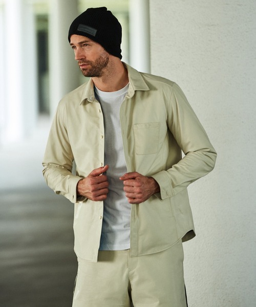 ACANTHUS(アカンサス)の「ACANTHUS: Leather Shirt Jacket(ライダースジャケット・メンズ・ホワイト/ブラック・S/M/L/XL)」の5枚目の写真