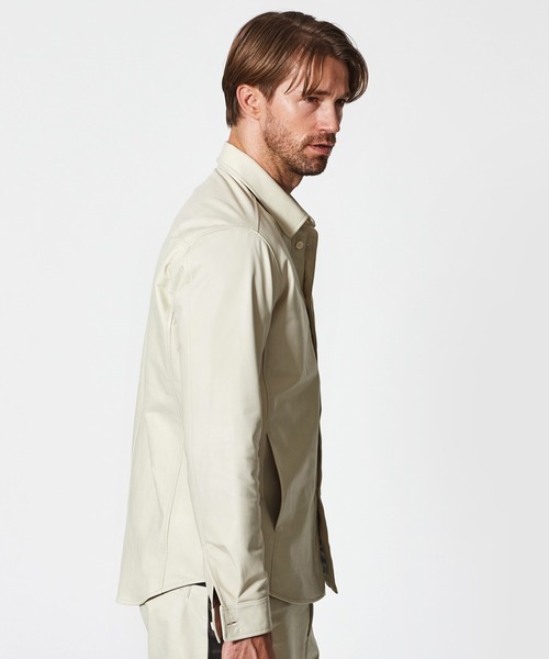 ACANTHUS(アカンサス)の「ACANTHUS: Leather Shirt Jacket(ライダースジャケット・メンズ・ホワイト/ブラック・S/M/L/XL)」の9枚目の写真