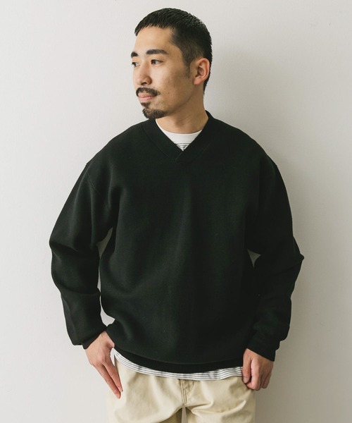 URBAN RESEARCH DOORS(アーバンリサーチドアーズ)の「『洗濯可』ミラノリブ Vネックニット(ニット/セーター・メンズ・グレー/ブラック・MEDIUM/LARGE)」の7枚目の写真