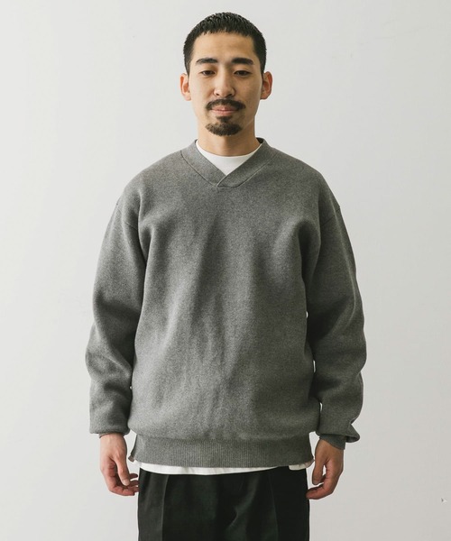 URBAN RESEARCH DOORS(アーバンリサーチドアーズ)の「『洗濯可』ミラノリブ Vネックニット(ニット/セーター・メンズ・グレー/ブラック・MEDIUM/LARGE)」の18枚目の写真