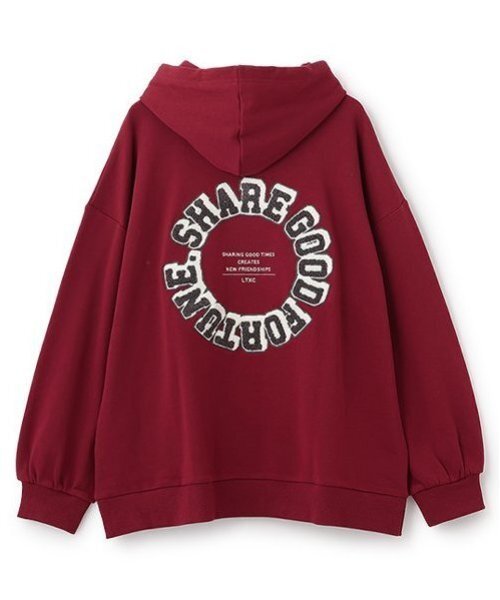 LOVETOXIC（ラブトキシック）の「【LTXC】バックサガラパーカ（パーカー・キッズ・ブラック/エンジ/アイボリー/トップグレー・S/M/L）」の6枚目の写真