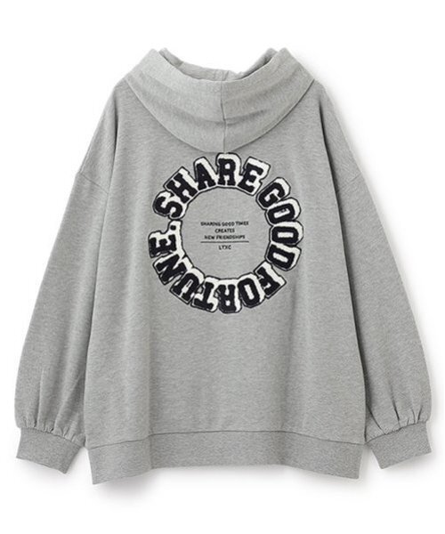LOVETOXIC（ラブトキシック）の「【LTXC】バックサガラパーカ（パーカー・キッズ・ブラック/エンジ/アイボリー/トップグレー・S/M/L）」の10枚目の写真