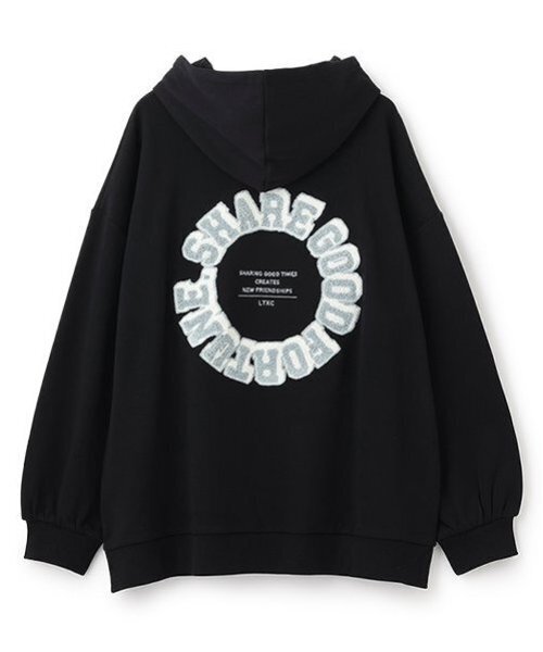 LOVETOXIC（ラブトキシック）の「【LTXC】バックサガラパーカ（パーカー・キッズ・ブラック/エンジ/アイボリー/トップグレー・S/M/L）」の12枚目の写真