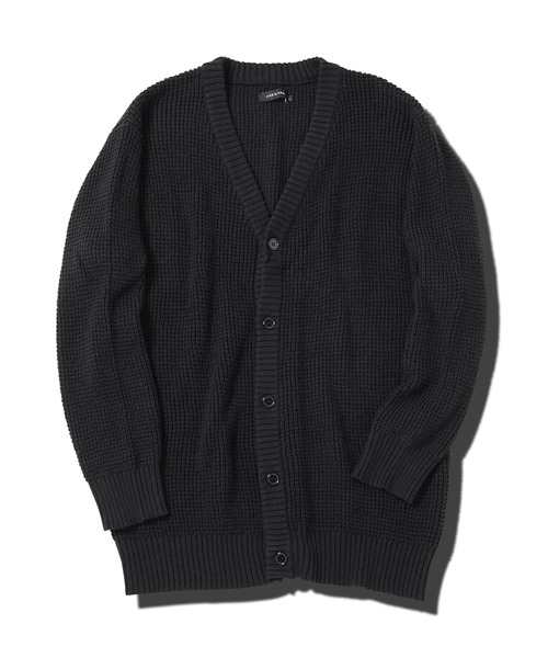 jiggys shop(ジギーズショップ)の「ワッフル編みウォッシャブルニットカーディガン(カーディガン/ボレロ・メンズ・ブラック/ミックスグレー/カーキ・MEDIUM/LARGE/X-LARGE)」の13枚目の写真