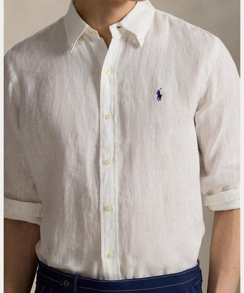 POLO RALPH LAUREN（ポロ ラルフ ローレン）の「クラシック フィット リネン シャツ（シャツ/ブラウス・メンズ・ホワイト・L/M/S/XL/XS/XXL）」の8枚目の写真