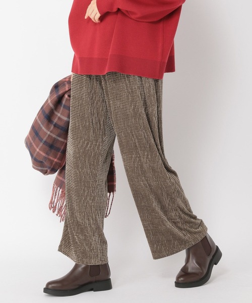 studio CLIP（スタディオクリップ）の「ポコポコベロアイージーパンツ[プチ・プラスサイズあり]（その他パンツ・レディース・モカ/スモーク・FREE）」の5枚目の写真