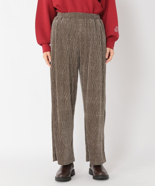 studio CLIP（スタディオクリップ）の「ポコポコベロアイージーパンツ[プチ・プラスサイズあり]（その他パンツ・レディース・モカ/スモーク・FREE）」の9枚目の写真