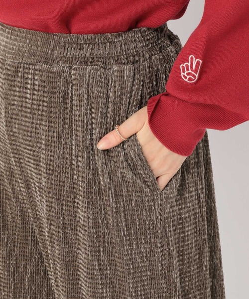 studio CLIP（スタディオクリップ）の「ポコポコベロアイージーパンツ[プチ・プラスサイズあり]（その他パンツ・レディース・モカ/スモーク・FREE）」の13枚目の写真