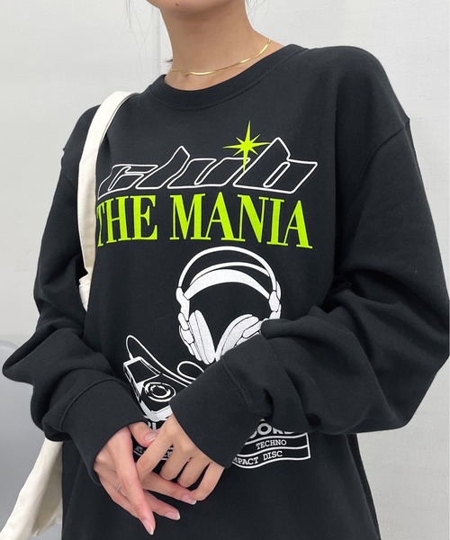 spiritoso（スピリトーゾ）の「【spiritoso】CLUB THE MANIAヘッドフォンプリント裏毛トレーナー（スウェット・レディース・Black/White/MD.Gray・FREE）」の12枚目の写真