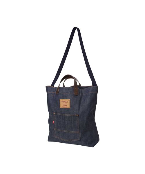 HYSTERIC GLAMOUR（ヒステリックグラマー）の「SMOKING GIRL デニムトートバッグ（トートバッグ・メンズ・ライトインディゴブルー・FREE）」の2枚目の写真