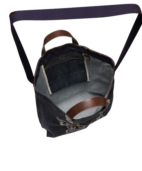 HYSTERIC GLAMOUR（ヒステリックグラマー）の「SMOKING GIRL デニムトートバッグ（トートバッグ・メンズ・ライトインディゴブルー・FREE）」の3枚目の写真