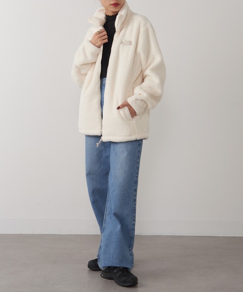 「THE NORTH FACE」 ジップアップブルゾン L ブラウン レディース セールTHE NORTH FACEボアフリースジップアップブルゾン COMFY