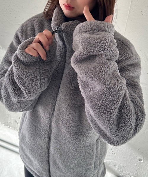 THE NORTH FACE(ザノースフェイス)の「【THE NORTH FACE】ボアフリースジップアップブルゾン COMFY ALPHA FLEECE ZIP UP NJ4FQ50(ブルゾン・レディース・ホワイト/ブラック/ダークグレー・XXL/S/L/M/XL/XXXL~XXXXL/XS)」の21枚目の写真