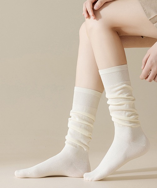 rurumu: ソックス　ホワイト MOSOX】ルーズハイソックス（ソックス/靴下）｜mosox（モソックス）の