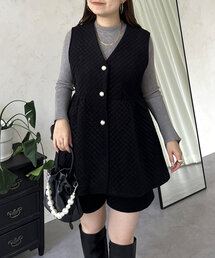 prose verse | パールボタンキルティングベロアジレ(ベスト)