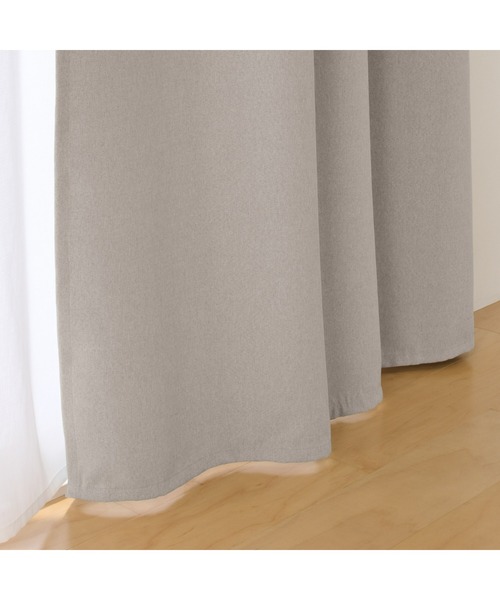 無印良品　ノンプリーツカーテン　ポリエステル綿混ネップ　100×200 2枚 遮光性 ポリエステル平織りノンプリーツカーテン・2枚組 | 無印良品