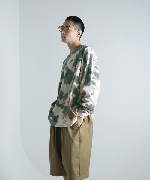 Aphlotus(アプロタス)の「タイダイ染 クルーネック L/S カットソー(Tシャツ/カットソー・メンズ・ブラック/ネイビー・LARGE/MEDIUM/SMALL)」の4枚目の写真