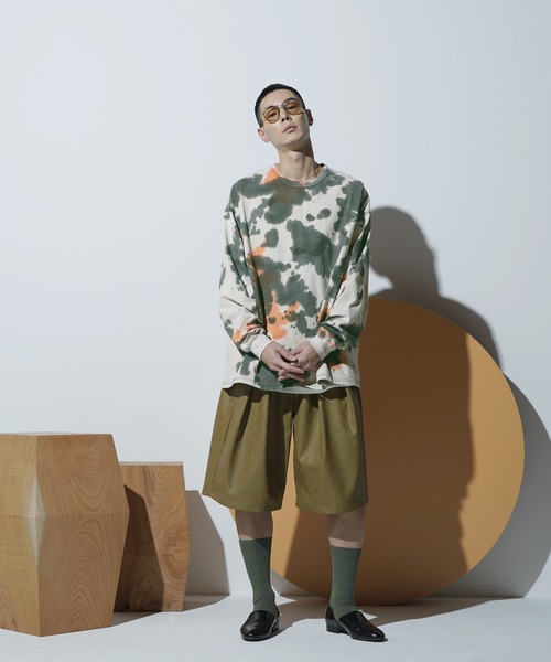 Aphlotus(アプロタス)の「タイダイ染 クルーネック L/S カットソー(Tシャツ/カットソー・メンズ・ブラック/ネイビー・LARGE/MEDIUM/SMALL)」の7枚目の写真