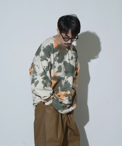 Aphlotus(アプロタス)の「タイダイ染 クルーネック L/S カットソー(Tシャツ/カットソー・メンズ・ブラック/ネイビー・LARGE/MEDIUM/SMALL)」の11枚目の写真