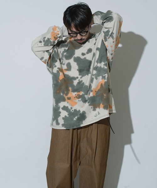 Aphlotus(アプロタス)の「タイダイ染 クルーネック L/S カットソー(Tシャツ/カットソー・メンズ・ブラック/ネイビー・LARGE/MEDIUM/SMALL)」の13枚目の写真
