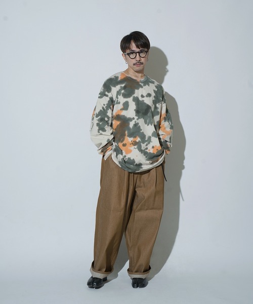 Aphlotus(アプロタス)の「タイダイ染 クルーネック L/S カットソー(Tシャツ/カットソー・メンズ・ブラック/ネイビー・LARGE/MEDIUM/SMALL)」の14枚目の写真
