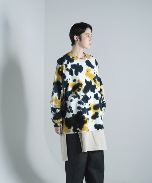 Aphlotus(アプロタス)の「タイダイ染 クルーネック L/S カットソー(Tシャツ/カットソー・メンズ・ブラック/ネイビー・LARGE/MEDIUM/SMALL)」の16枚目の写真