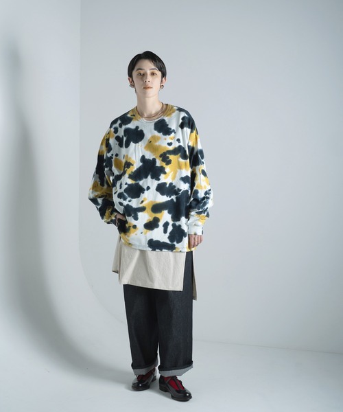 Aphlotus(アプロタス)の「タイダイ染 クルーネック L/S カットソー(Tシャツ/カットソー・メンズ・ブラック/ネイビー・LARGE/MEDIUM/SMALL)」の18枚目の写真