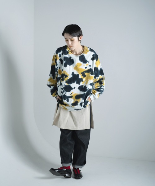 Aphlotus(アプロタス)の「タイダイ染 クルーネック L/S カットソー(Tシャツ/カットソー・メンズ・ブラック/ネイビー・LARGE/MEDIUM/SMALL)」の19枚目の写真