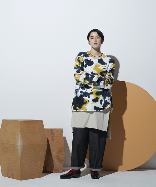 Aphlotus(アプロタス)の「タイダイ染 クルーネック L/S カットソー(Tシャツ/カットソー・メンズ・ブラック/ネイビー・LARGE/MEDIUM/SMALL)」の20枚目の写真