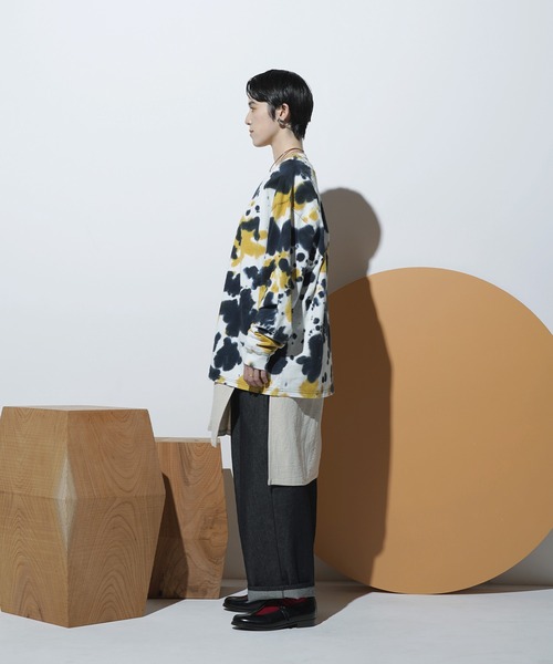 Aphlotus(アプロタス)の「タイダイ染 クルーネック L/S カットソー(Tシャツ/カットソー・メンズ・ブラック/ネイビー・LARGE/MEDIUM/SMALL)」の22枚目の写真