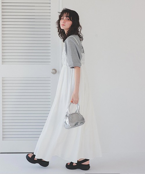 titivate（ティティベイト）の「刺繍入りハーフスリーブスウェットプルオーバー（スウェット・レディース・グレー系その他2/ネイビー/グレー系その他/ピンク・L/M/S）」の18枚目の写真