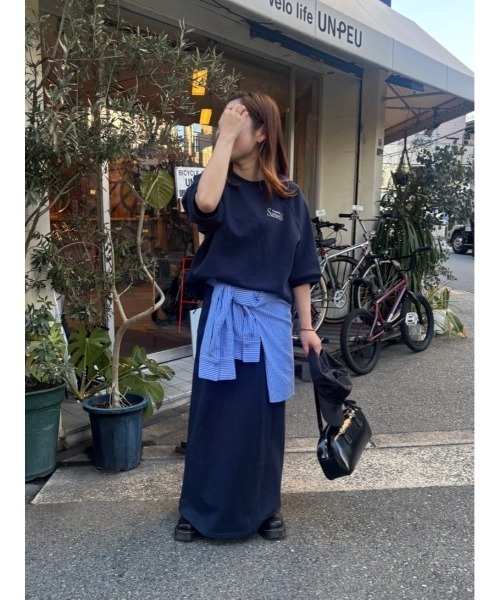 titivate（ティティベイト）の「刺繍入りハーフスリーブスウェットプルオーバー（スウェット・レディース・グレー系その他2/ネイビー/グレー系その他/ピンク・L/M/S）」の7枚目の写真