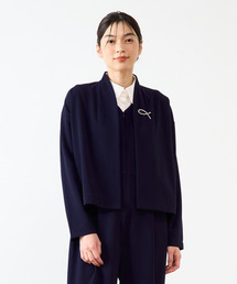 MELROSE claire | 【noir】入卒園式・卒業式・入学式・お仕事にも困らない カットジョーゼットトッパーカーディガン（一部WEB限定サイズ）(その他アウター)